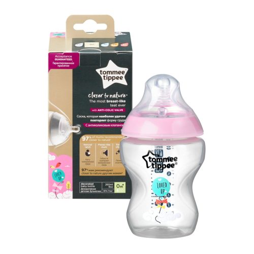 Tommee Tippee cumisüveg Natural Start 260 ml mintás