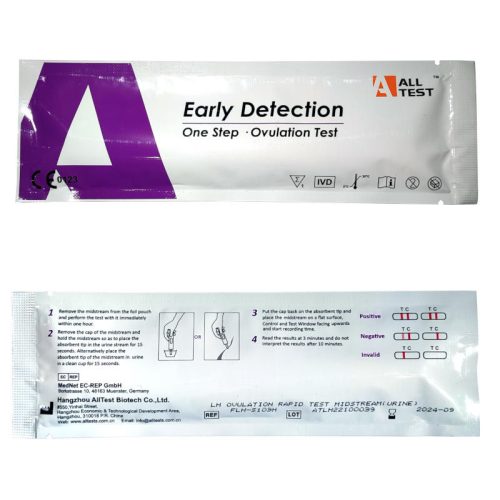 AllTest magas érzékenységű vizeletsugaras ovulációs teszt (5 db, 20 mIU/ml)