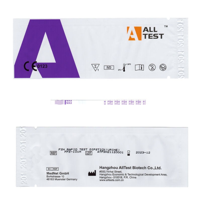 Image of AllTest FSH gyorsteszt tesztcsík (5 db, 25 mIU/ml)